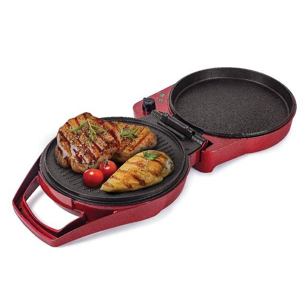 Commercial Chef 12 Pizza Maker/quesadilla Maker Red